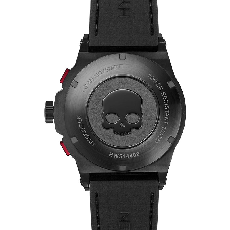Hydrogen Otto Chrono HOC-44SB Unisex Silver Matt Black Carbon Fiber Chronograph Watch