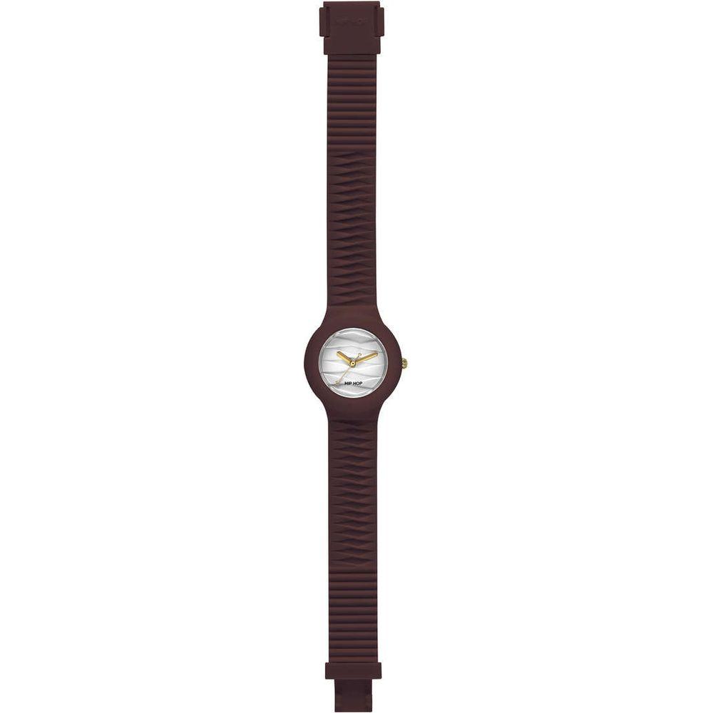 HIP HOP Mod. SENSORIALITY Unisex Quartz Wristwatch - Model 5 ATM Water Resistant, 32mm Polycarbonate Case, Silicone Strap, Mineral Dial - Official Box Included - Black