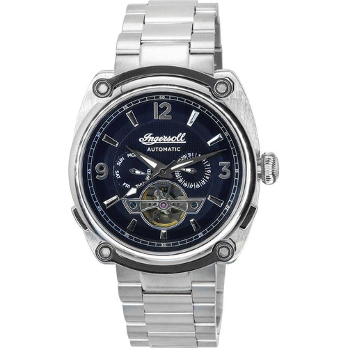 Load image into Gallery viewer, Ingersoll The Michigan I01107 Men&#39;s Stainless Steel Dark Blue Open Heart Dial Automatic Watch
