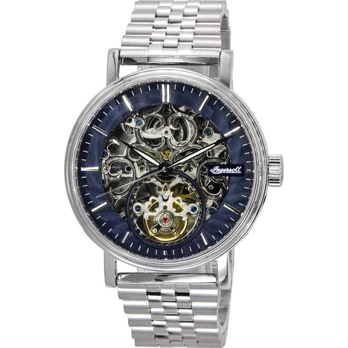 Load image into Gallery viewer, Ingersoll The Charles I05807 Men&#39;s Stainless Steel Black Skeleton Dial Automatic Watch
