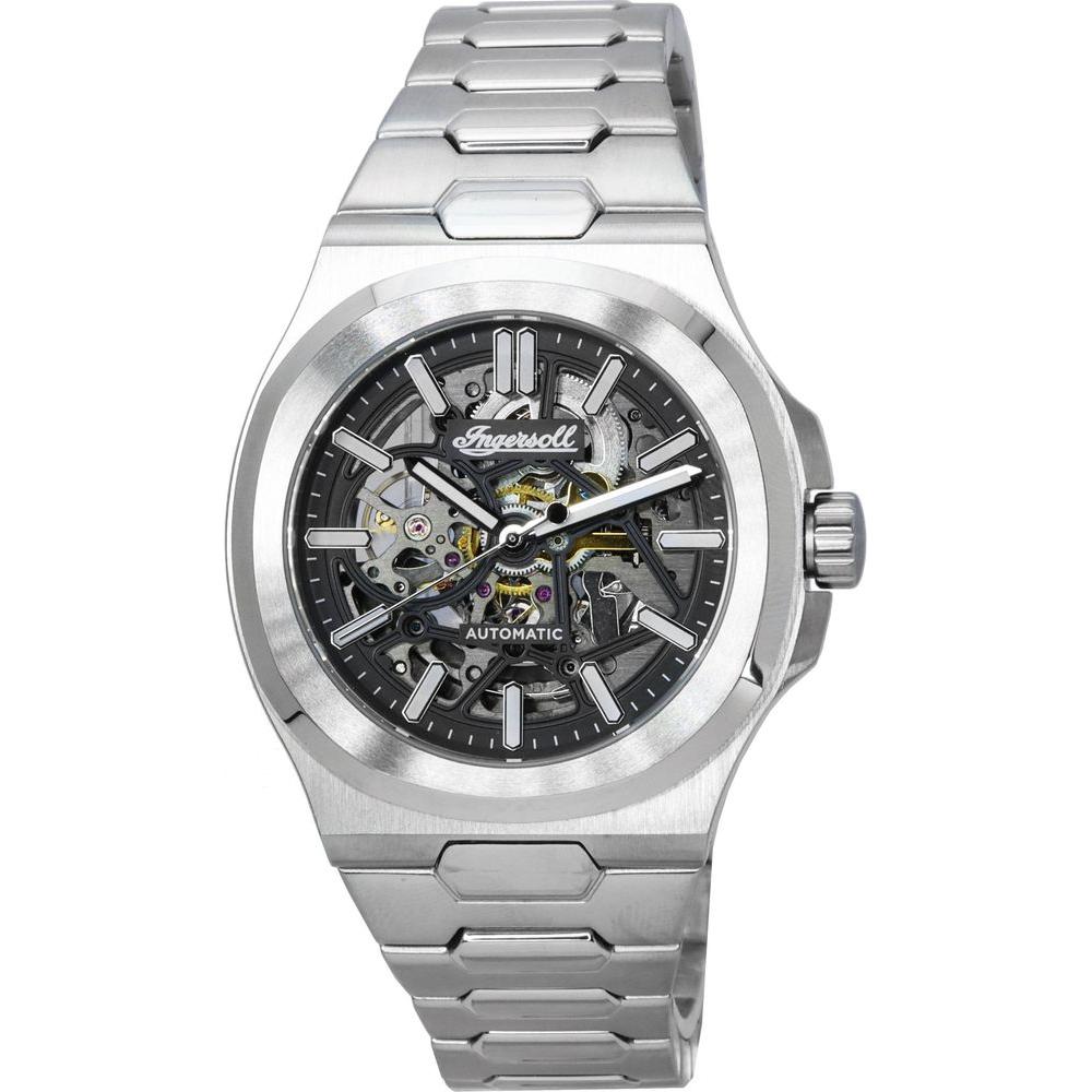 Ingersoll The Catalina I12501 Men's Stainless Steel Skeleton Automatic Watch - Black Dial