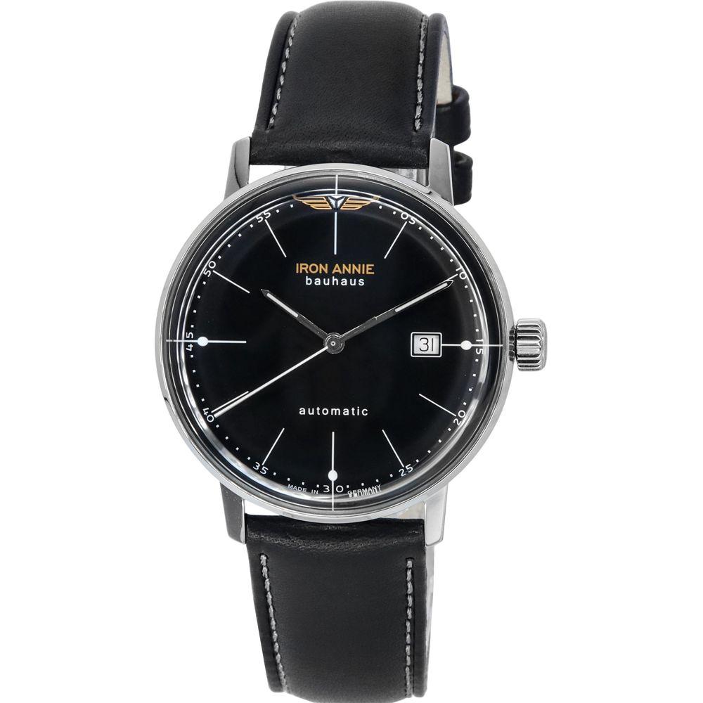 Iron Annie Bauhaus Leather Strap Replacement - Black, Men's Watch Band