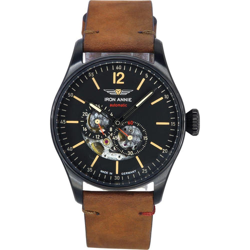 Load image into Gallery viewer, Iron Annie Flight Control Open Heart Black Dial Automatic 51742 Men&#39;s Watch
