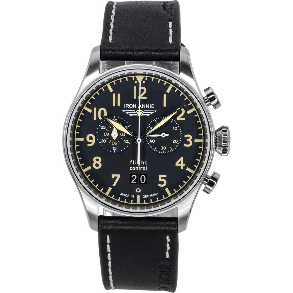Iron Annie Flight Control Chronograph Black Dial Quartz 51862 Men's Watch