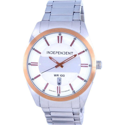 Load image into Gallery viewer, Independent Stainless Steel White Dial Quartz IB5-331-11 100M Men&#39;s Watch

