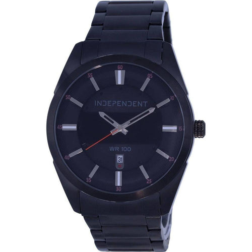 Load image into Gallery viewer, Independent Stainless Steel Black Dial Quartz IB5-349-51 100M Men&#39;s Watch
