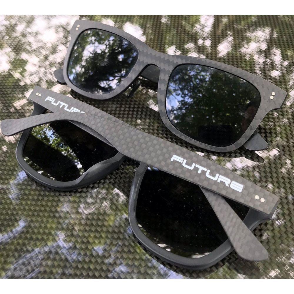 Full Carbon Fibre Sunglasses | Polarised Midnight Black-3