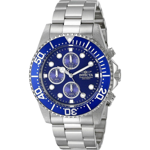 Load image into Gallery viewer, Invicta Pro Diver Chronograph 200M 1769 Men&#39;s Stainless Steel Blue Dial Watch
