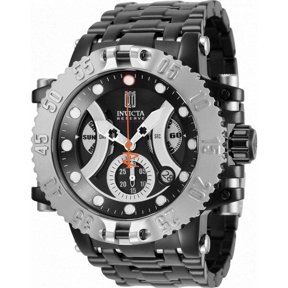 Invicta Jason Taylor Chronograph Diver's Quartz 34274 200M Men's Silver/Black Stainless Steel Watch
