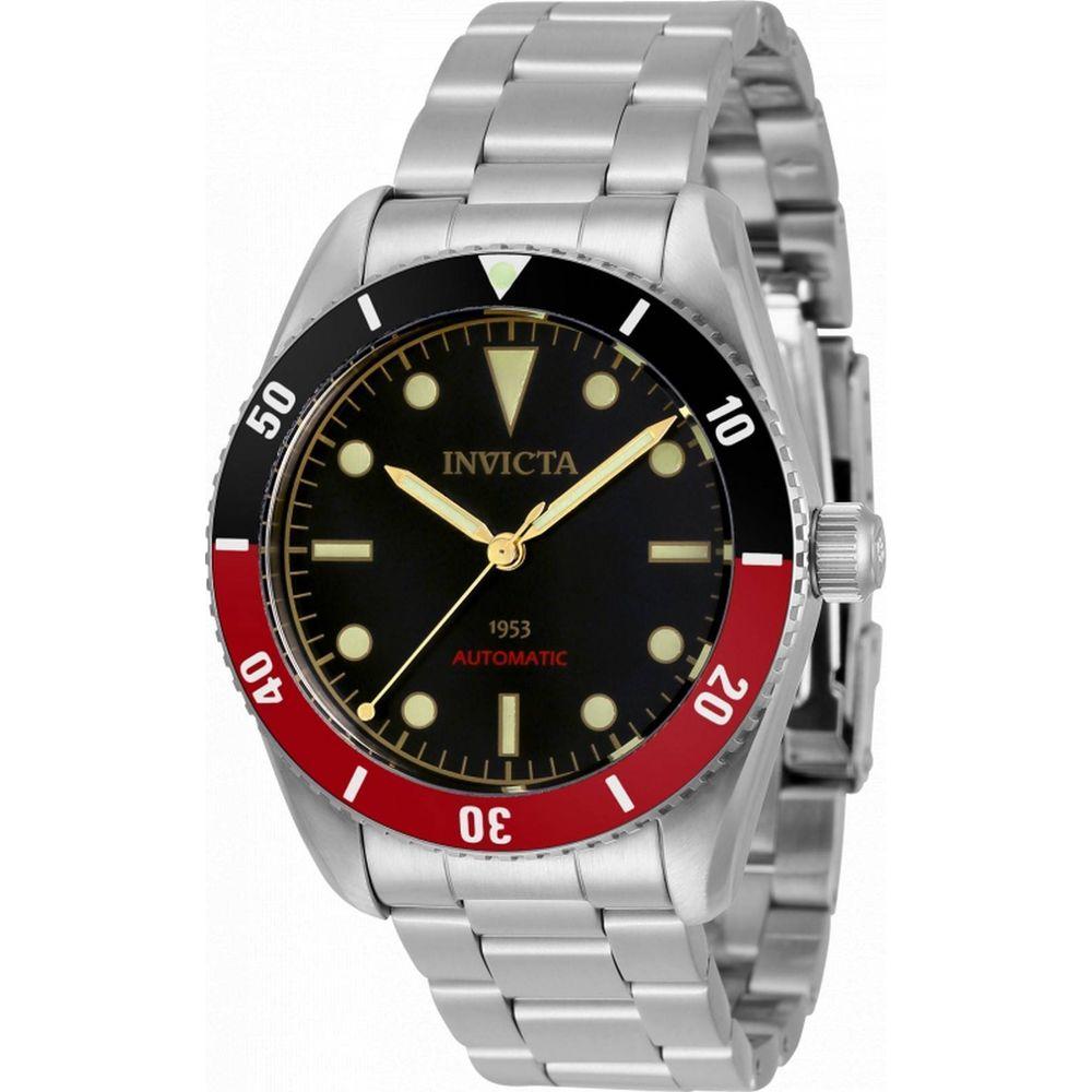 Invicta Vintage Pro Diver Automatic Diver's 34334 200M Men's Stainless Steel Watch in Black and Red