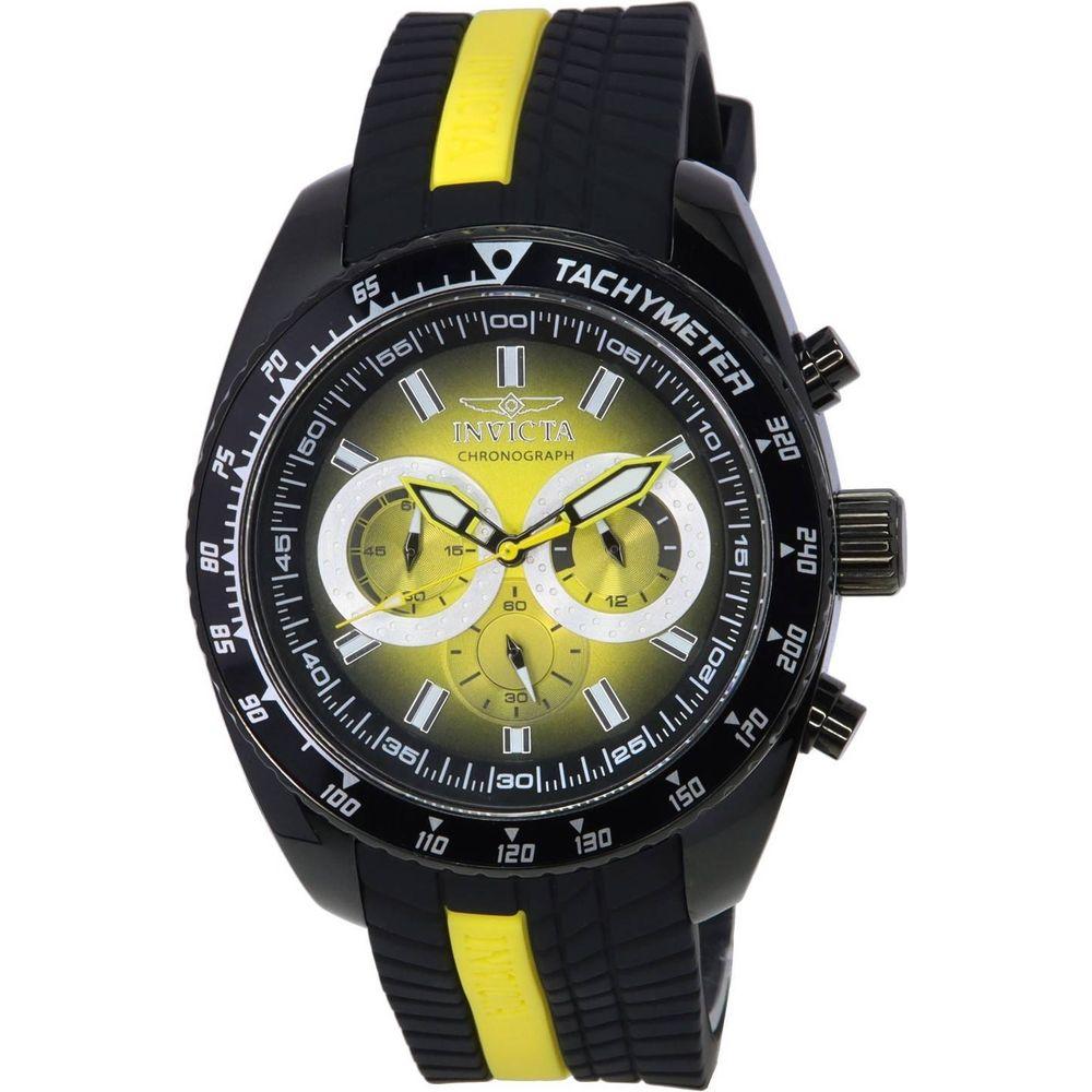 Invicta S1 Rally Chronograph Black and Yellow Dial Quartz 36306 100M Men's Watch