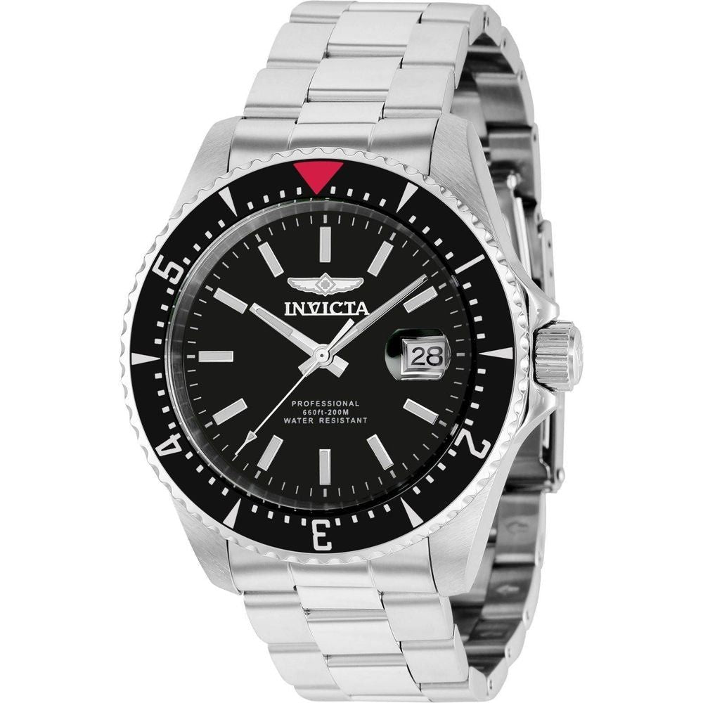Invicta Pro Diver Professional Stainless Steel Black Dial Automatic Diver's Watch 36780 200M Men's - Sleek and Stylish Timepiece in Black Stainless Steel