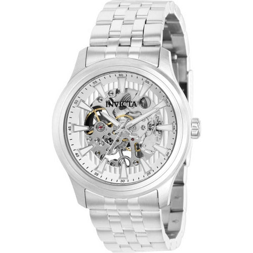 Load image into Gallery viewer, Invicta Vintage Stainless Steel Skeleton Silver Dial Mechanical 37964 100M Men&#39;s Watch
