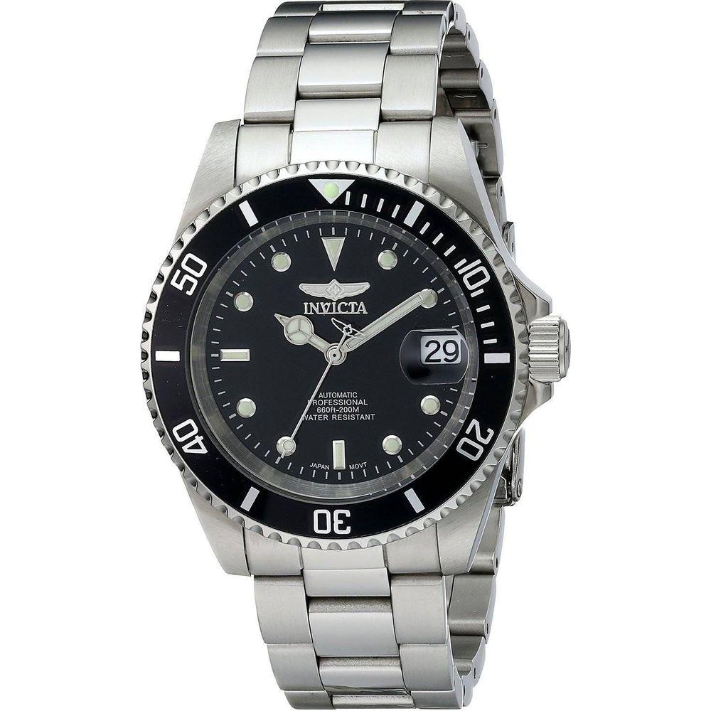 Invicta Men's Automatic Pro Diver 200M Black Dial Stainless Steel Watch 8926OB
