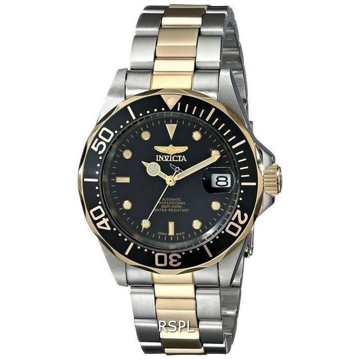 Invicta Pro Diver Automatic Black Dial 8927 Men's Two-Tone Stainless Steel Watch