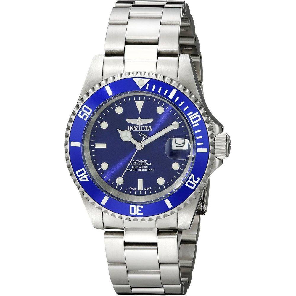 Invicta Men's Automatic Pro Diver 200M Blue Dial Stainless Steel Watch 9094OB
