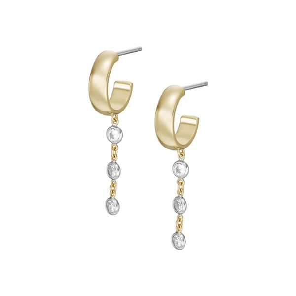 "Elegance Emanated" Stainless Steel Earrings by FOSSIL