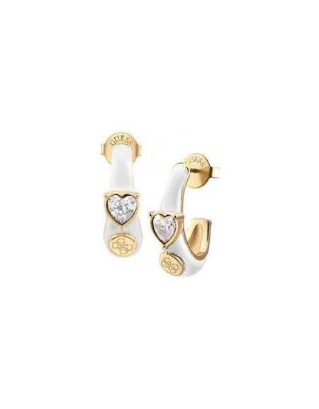 "Enchanting Gold and White Elegance Earrings by GUESS JEWELS"