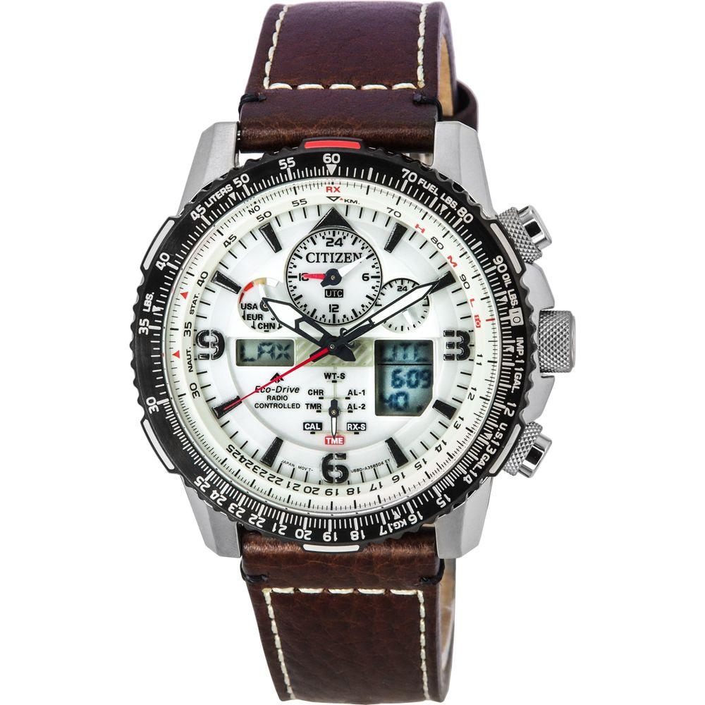 Skyhawk Navigator: Eco-Drive Diver's Chronograph Watch for Men - Model SN-5001 - Black