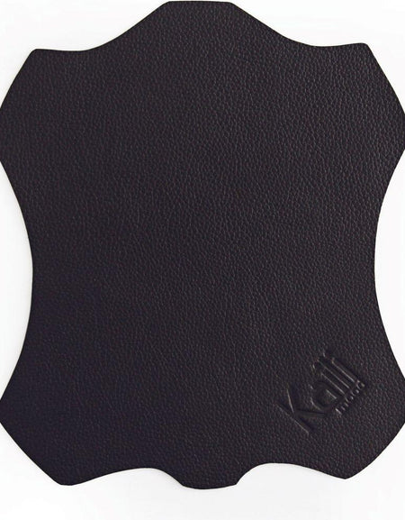 K0001AB | Tappetino per Mouse Made in Italy in Vera Pelle pieno fiore, grana dollaro - Colore Nero - Dimensioni: cm 20 x 23 - Confezione: Sacchetto tubolare Tnt-1