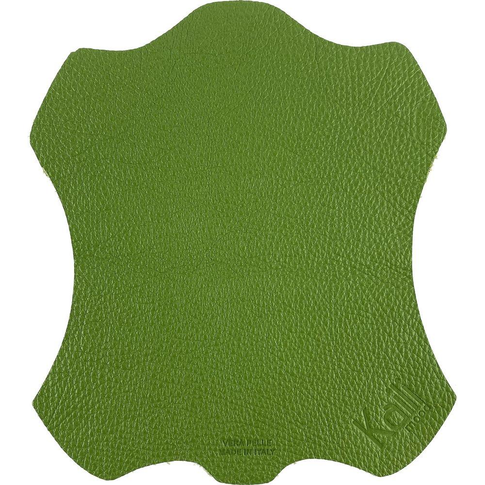 K0001EB | Tappetino per Mouse Made in Italy in Vera Pelle pieno fiore, grana dollaro - Colore Verde - Dimensioni: cm 20 x 23 - Confezione: Sacchetto tubolare Tnt-0