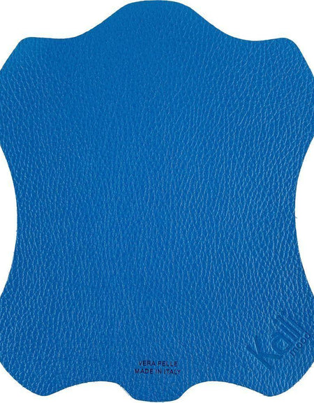 K0001OB | Tappetino per Mouse Made in Italy in Vera Pelle pieno fiore, grana dollaro - Colore Azzurro - Dimensioni: cm 20 x 23 - Confezione: Sacchetto tubolare Tnt-0