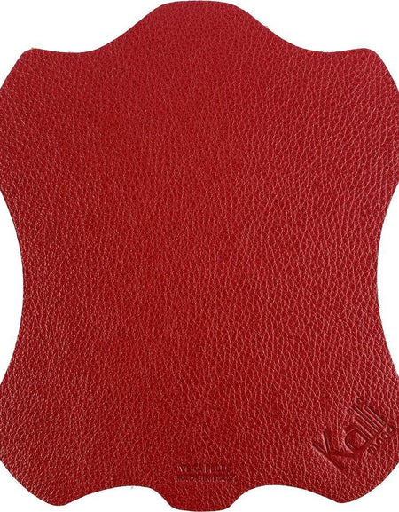 K0001VB | Tappetino per Mouse Made in Italy in Vera Pelle pieno fiore, grana dollaro - Colore Rosso - Dimensioni: cm 20 x 23 - Confezione: Sacchetto tubolare Tnt-0