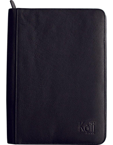 K0002AB | Portablocco in formato A4 in Vera Pelle pieno fiore, grana dollaro - Colore Nero - Dimensioni: cm 24 x 32 x 2 - Confezione: Sacchetto Tnt-1