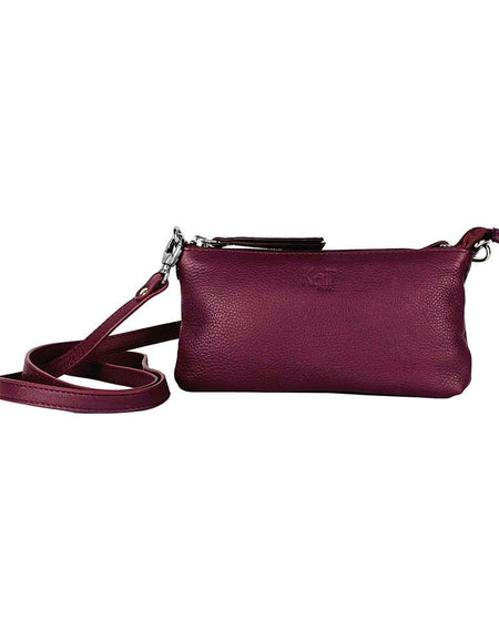 K0013NB | Tracollina Donna in Vera Pelle pieno fiore, con leggera grana. Tracolla removibile. Accessori Nickel Lucido. Colore Malva. Dimensioni: cm 20 x 10,5 x 2. Confezione: Sacchetto Tnt-0