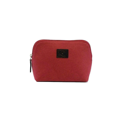 Load image into Gallery viewer, K0026XB | Pochette da Donna in Canvas/Vera Pelle pieno fiore Volanata - Colore Bordeaux/Testa Moro. Chiusura con lampo. Dimensioni: cm 17 x 13 x 6,5 - Confezione: Sacchetto Tnt-1
