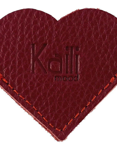 K0038VB | Segnalibro Cuore Made in Italy in Vera Pelle pieno fiore, grana dollaro - Colore Rosso - Dimensioni: cm 6 x 5,5 x 0,5 - Confezione: Gift Box rigido fondo/coperchio-0