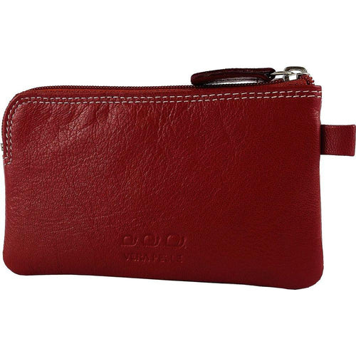 Load image into Gallery viewer, K10218VB | Portachiavi/Portamonete in Vera Pelle Col.Rosso. Chiusura lampo Accessori Nickel lucido. Dimensioni: cm 12 x 7 x 0,5. Confezione: Gift Box rigido fondo/coperchio-1
