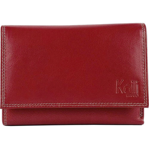 Load image into Gallery viewer, K10233VB | Portafogli Donna in Vera Pelle pieno fiore, con leggera grana. Colore Rosso. Dimensioni da chiuso: cm 14 x 10,5 x 2,5. Confezione: Gift Box rigido fondo/coperchio-1
