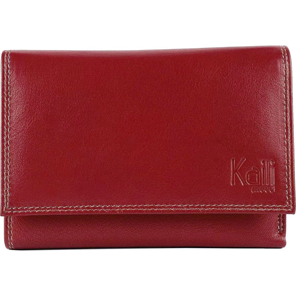 K10233VB | Portafogli Donna in Vera Pelle pieno fiore, con leggera grana. Colore Rosso. Dimensioni da chiuso: cm 14 x 10,5 x 2,5. Confezione: Gift Box rigido fondo/coperchio-1