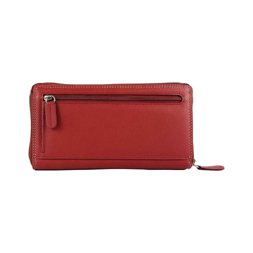 Load image into Gallery viewer, K10238VB | Portafogli Donna in Vera Pelle pieno fiore, con leggera grana. Colore Rosso. Dimensioni da chiuso: cm 18,5 x 10 x 2,5. Confezione: Gift Box rigido fondo/coperchio-2
