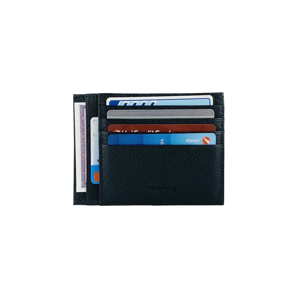 K10307AB | Portadocumenti/Carte Protezione RFID in Vera Pelle pieno fiore, grana dollaro. Colore Nero. Dimensioni: cm 12 x 9 x 0,5. Confezione: Gift Box rigido fondo/coperchio-1