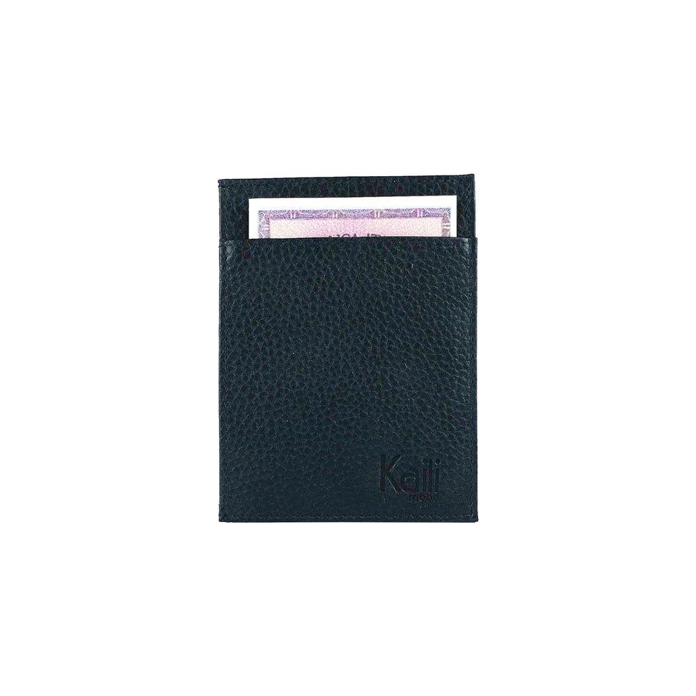 K10307AB | Portadocumenti/Carte Protezione RFID in Vera Pelle pieno fiore, grana dollaro. Colore Nero. Dimensioni: cm 12 x 9 x 0,5. Confezione: Gift Box rigido fondo/coperchio-3