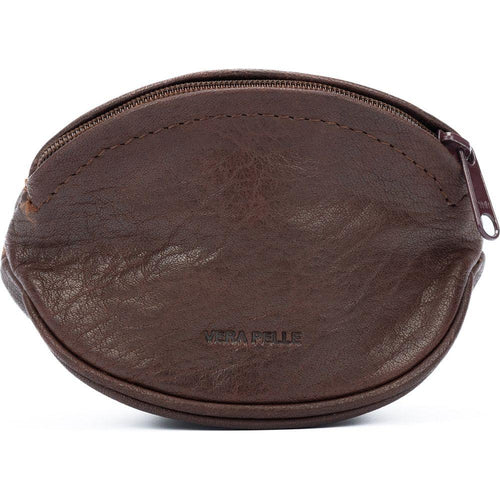 Load image into Gallery viewer, K10655BB | Mini Pochette/Portachiavi in Vera Pelle pieno fiore, Volanata. Colore Testa Moro. Accessori Nickel Lucido. Dimensioni: cm 12,5 x 7,5 x 7,5. Confezione: Sacchetto Tnt-1
