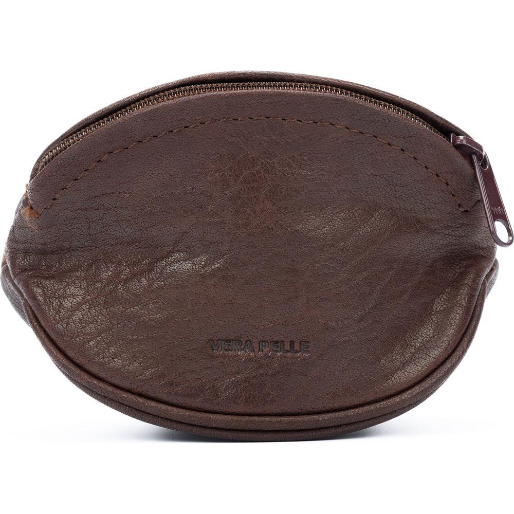 K10655BB | Mini Pochette/Portachiavi in Vera Pelle pieno fiore, Volanata. Colore Testa Moro. Accessori Nickel Lucido. Dimensioni: cm 12,5 x 7,5 x 7,5. Confezione: Sacchetto Tnt-1