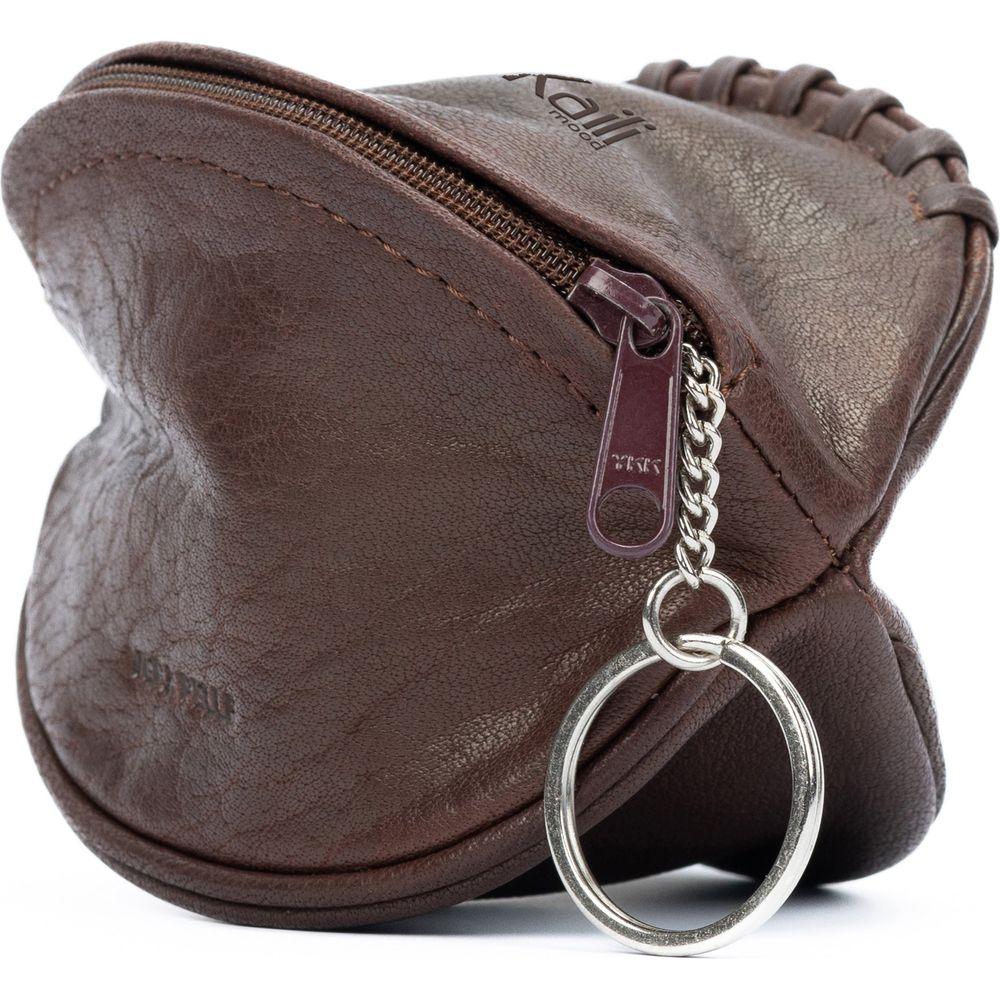 K10655BB | Mini Pochette/Portachiavi in Vera Pelle pieno fiore, Volanata. Colore Testa Moro. Accessori Nickel Lucido. Dimensioni: cm 12,5 x 7,5 x 7,5. Confezione: Sacchetto Tnt-0