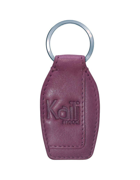 K10753NB | Portachiavi in Vera Pelle pieno fiore, con leggera grana. Colore Malva. Anello Nickel Lucido. Dimensioni totali: cm 3,5 x 9 x 0,5. Confezione: Gift Box rigido fondo/coperchio-0