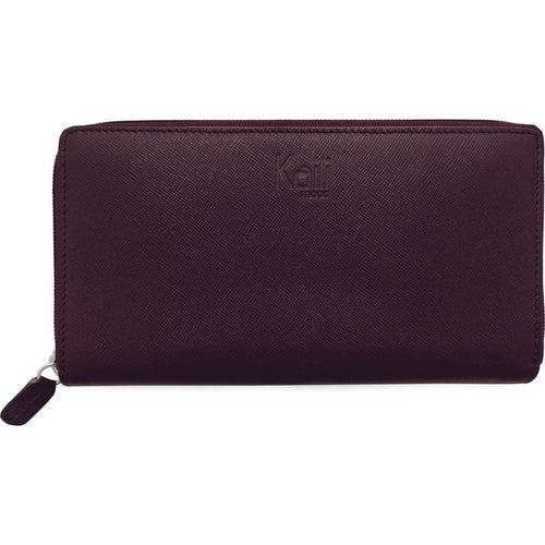 Load image into Gallery viewer, K10838XB | Portafogli Donna in Saffiano Vera Pelle. Colore Bordeaux. 6 slot per carte di credito. Dimensioni da chiuso: cm 18,5 x 10 x 2,5. Confezione: Gift Box rigido fondo/coperchio-0
