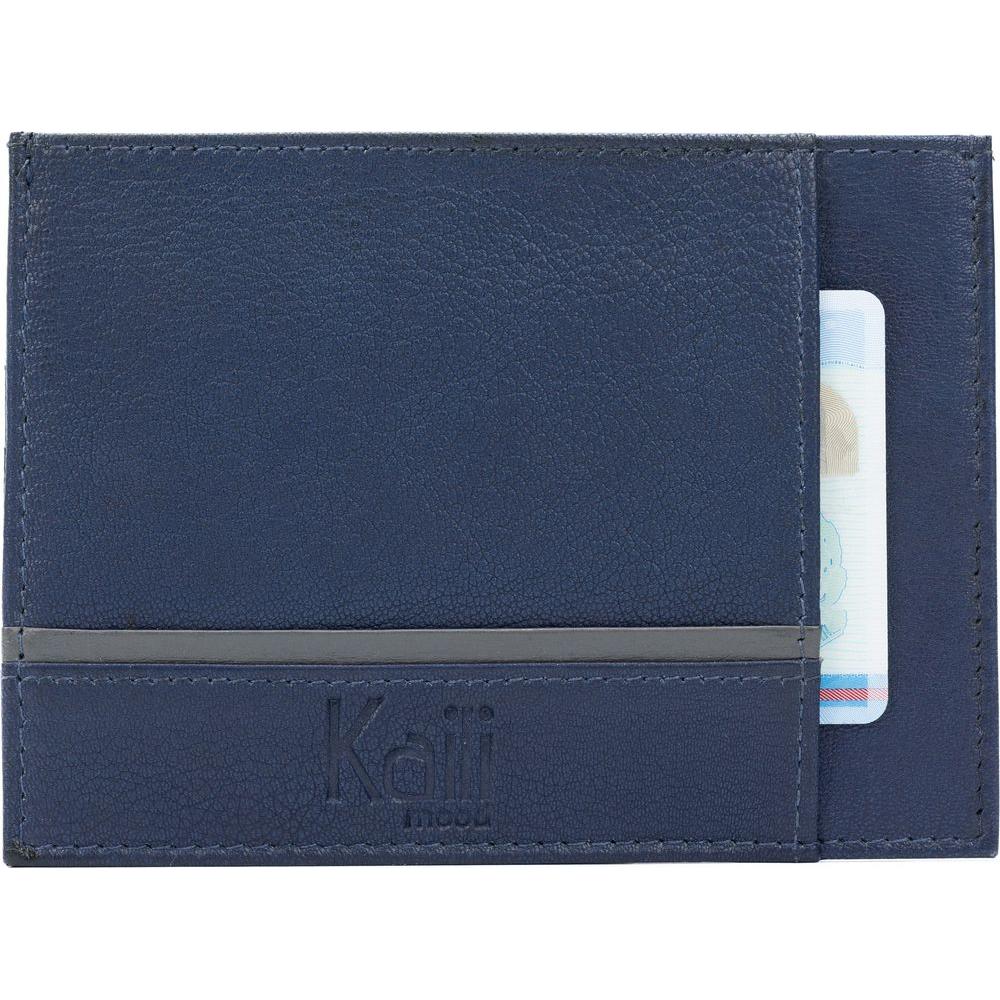 K10907DB | Portadocumenti/Carte di Credito in Vera Pelle Col. Blu-0