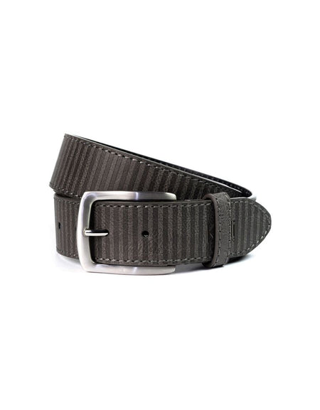 K4009KB | Cintura Uomo Allover in Fodera Pelle Finitura in Pu. Colore Antracite. Dimensioni: cm 125 x 3,8 x 0,5 (giro vita cm 110). Confezione: Gift Box rigido fondo/coperchio-0