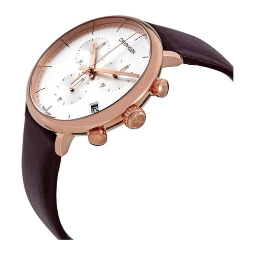 Load image into Gallery viewer, Timeless Rose - Men&#39;s Stylish Chronograph Leather Watch, Model TRM-40RG, Rose Gold

