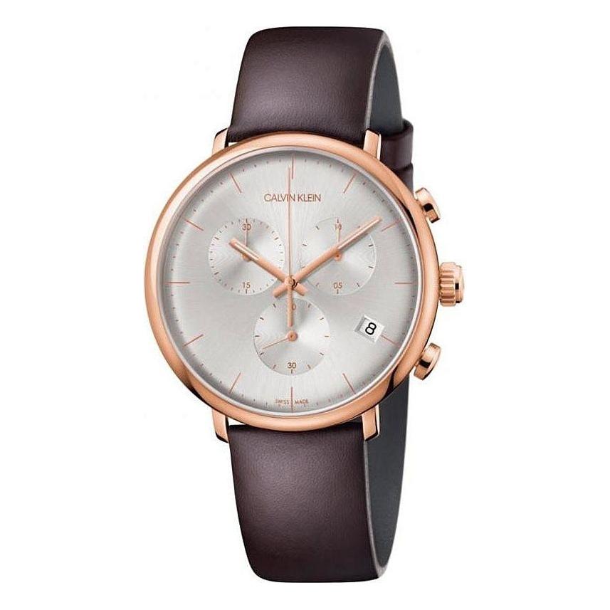 Timeless Rose - Men's Stylish Chronograph Leather Watch, Model TRM-40RG, Rose Gold