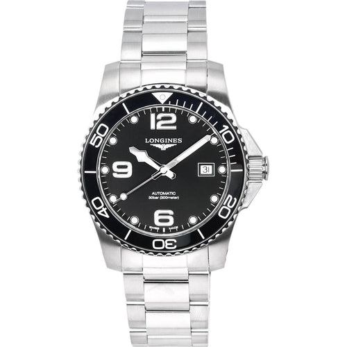 Load image into Gallery viewer, Longines HydroConquest Sunray Black Automatic Diver&#39;s Watch L3.781.4.56.6 Men&#39;s Stainless Steel 300M
