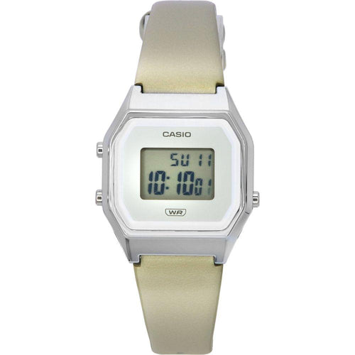 Load image into Gallery viewer, Casio Vintage Digital Women&#39;s Watch VDW-1001 - Grey Dial, Leather Strap
