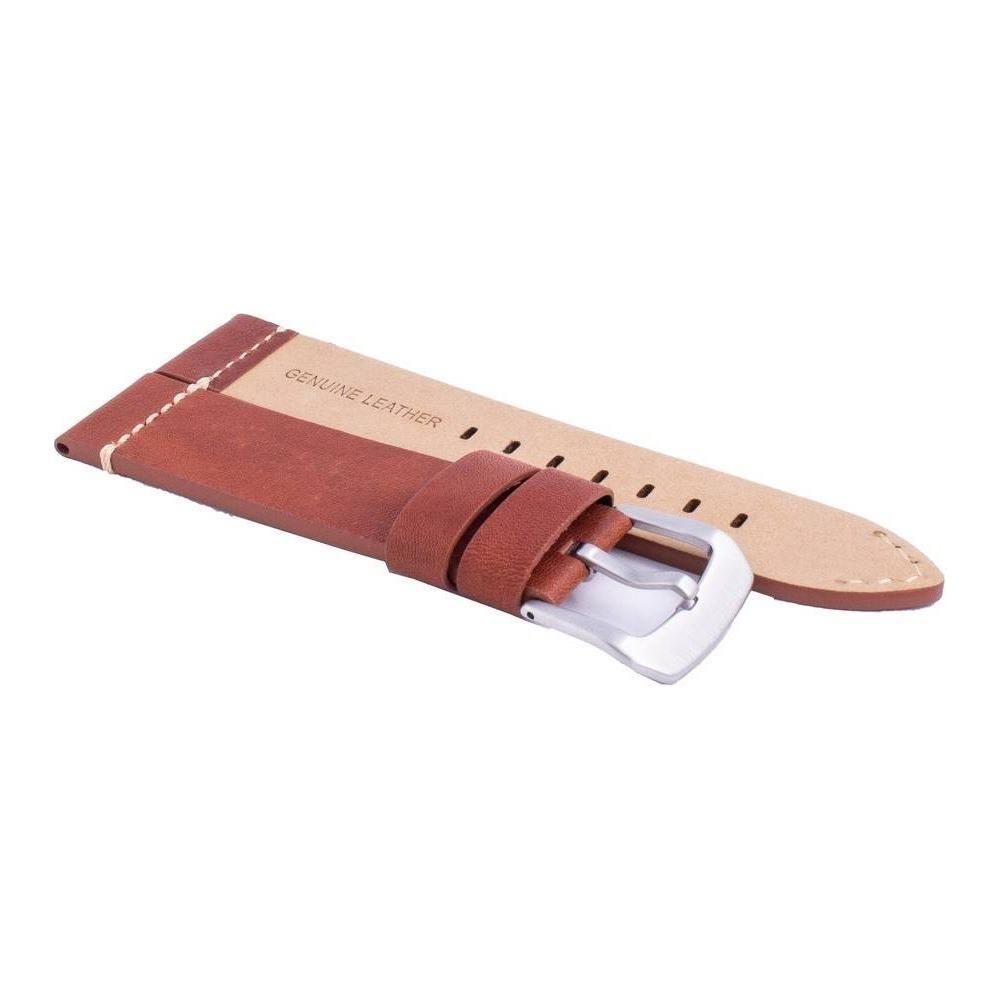 Sophisticated Replacement Watch Strap: LS21 Men's Black Brown Leather Band