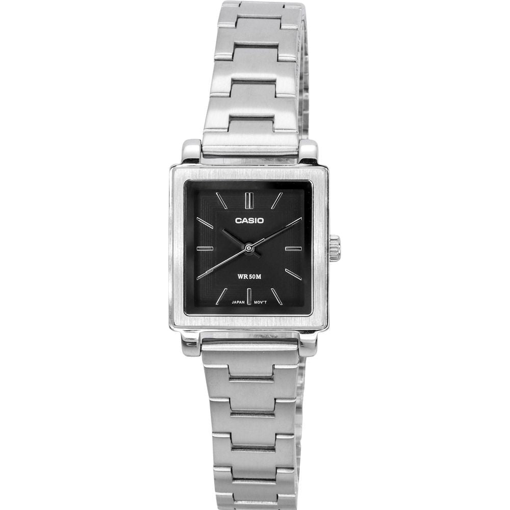 Elegant Timepiece: Women's Stainless Steel Quartz Watch - Model SS5361, Black Dial